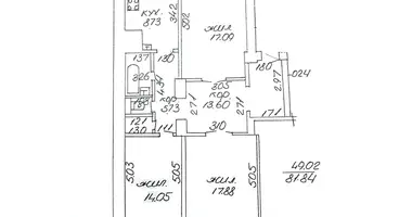 Apartamento 3 habitaciones en Babruisk, Belarús