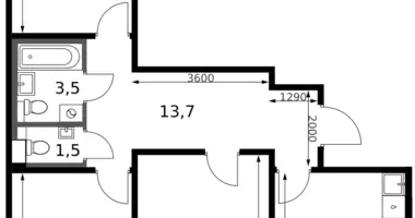 3 room apartment in Leninsky District, Russia
