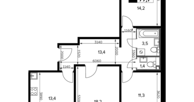 Appartement 3 chambres dans Leninsky District, Russie