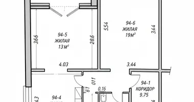 2 bedroom apartment in Minsk, Belarus