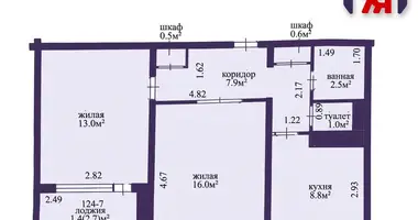 Квартира 2 комнаты в Минск, Беларусь
