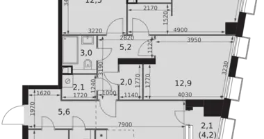 Appartement 4 chambres dans Moscou, Russie