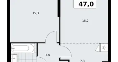 Apartamento 2 habitaciones en Kommunarka, Rusia