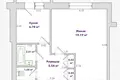 Appartement 1 chambre 36 m² Homiel, Bélarus