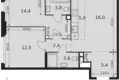 Wohnung 3 zimmer 63 m² Moskau, Russland