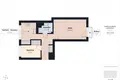 2 room apartment 33 m² in Olsztyn, Poland