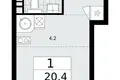 Квартира 1 комната 20 м² район Коммунарка, Россия