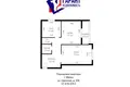 2 room apartment 61 m² Minsk, Belarus
