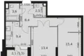 Квартира 2 комнаты 54 м² Москва, Россия