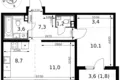 Apartamento 2 habitaciones 47 m² Leninsky District, Rusia