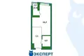 Wohnung 1 zimmer 28 m² Minsk, Belarus