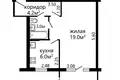 Квартира 1 комната 32 м² Минск, Беларусь