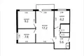 2 bedroom apartment 48 m² Minsk, Belarus