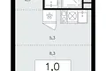 1 room apartment 21 m² Kommunarka, Russia