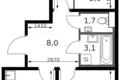 Wohnung 2 zimmer 57 m² Leninsky District, Russland