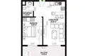 1 bedroom apartment 56 m² Mahmutlar, Turkey