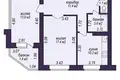 Квартира 2 комнаты 59 м² Минск, Беларусь