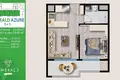 Apartamento 2 habitaciones 53 m² Mezitli, Turquía