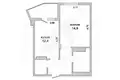 Квартира 1 комната 40 м² Мухавецкий сельский Совет, Беларусь
