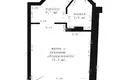 1 room apartment 43 m² Brest, Belarus
