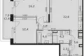 2 room apartment 72 m² Moscow, Russia