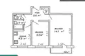 Квартира 2 комнаты 39 м² Минск, Беларусь
