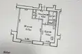 Wohnung 1 zimmer 34 m² Masyr, Belarus