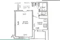 1 room apartment 37 m² Minsk, Belarus