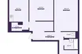 Apartamento 3 habitaciones 79 m² Saligorsk, Belarús