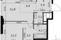 Mieszkanie 2 pokoi 43 m² Moskwa, Rosja