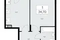 Квартира 1 комната 35 м² район Коммунарка, Россия