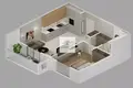 Wohnung 1 Schlafzimmer 57 m² Burtaisi, Montenegro