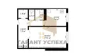 Wohnung 1 zimmer 38 m² Muchaviecki sielski Saviet, Belarus