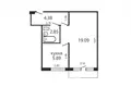 Wohnung 1 zimmer 32 m² Minsk, Belarus