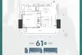 Кондо 1 спальня 61 м² Sangkat Boeng Keng Kang Ti Muoy, Камбоджа