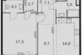 Квартира 2 комнаты 64 м² Москва, Россия