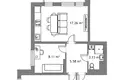 Apartamento 3 habitaciones 53 m² Vilna, Lituania