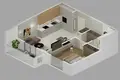 1 bedroom apartment 57 m² Burtaisi, Montenegro