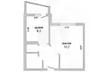 Appartement 1 chambre 37 m² Muchaviecki sielski Saviet, Bélarus