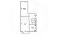 2 room apartment 47 m² Muchaviecki sielski Saviet, Belarus