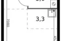 Студия 1 комната 26 м² Сапроново, Россия