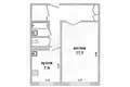 Appartement 1 chambre 37 m² Muchaviecki sielski Saviet, Bélarus