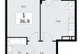 Appartement 1 chambre 37 m² Vnoukovo, Russie