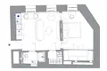 2 room apartment 46 m² Warsaw, Poland