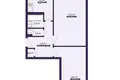 2 room apartment 47 m² Minsk, Belarus