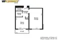 1 room apartment 36 m² Balsavik, Belarus