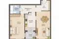 Mieszkanie 2 pokoi 63 m² Warszawa, Polska