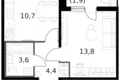 Appartement 1 chambre 34 m² Moscou, Russie