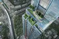 Residential complex High-rise residential complex with loft apartments next to the metro, in the business district of Bangkok, Thailand