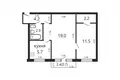 1 bedroom apartment 46 m² Minsk, Belarus